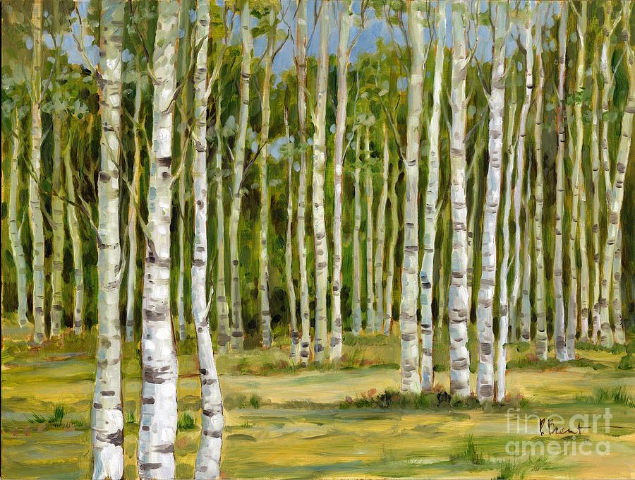 Birch Forest Painting By Paul Brent - Fine Art America