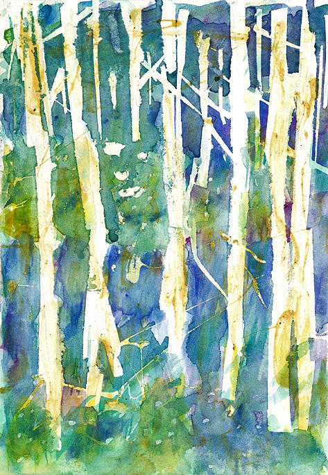 Birch Forest Painting by Studio Tolere