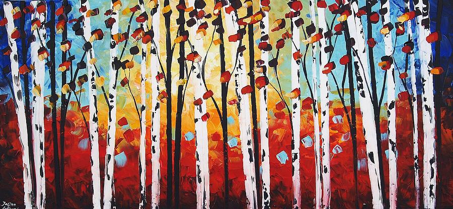 Birch garden Painting by Jolina Anthony - Fine Art America