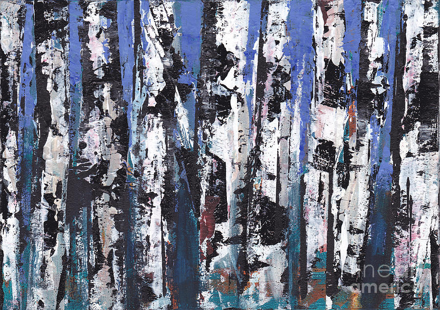 Birch Series #12 Painting by A K Dayton