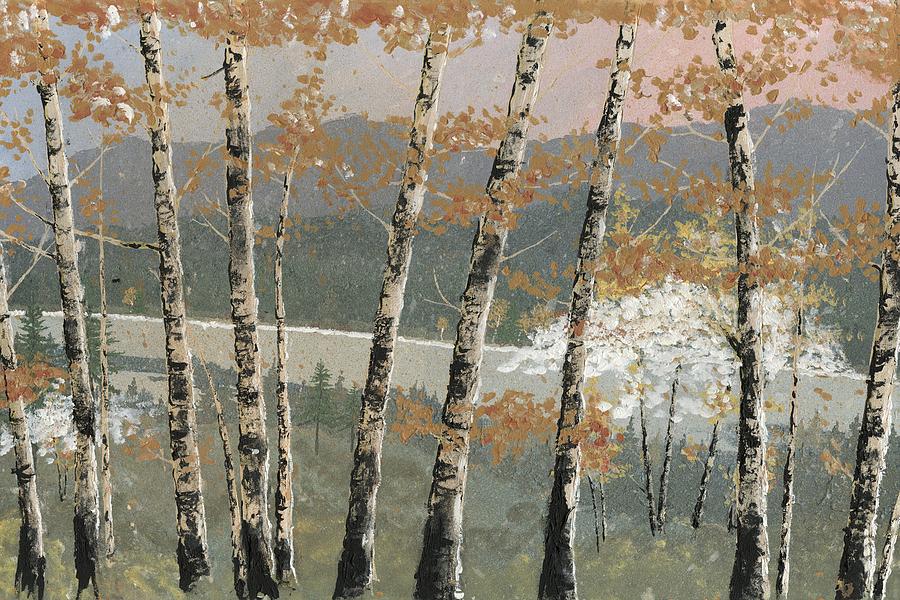 Tree Painting - Birch Stand by John Wyckoff