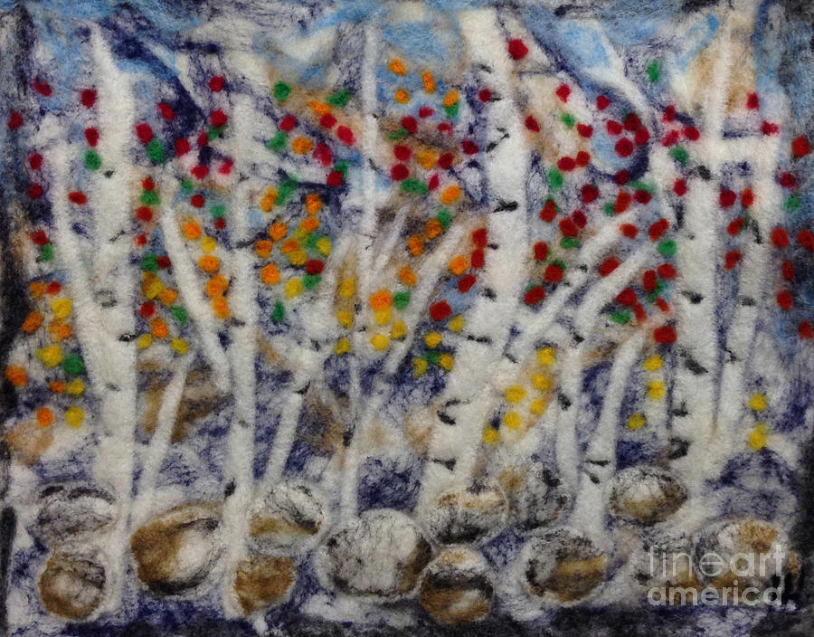 Birch Trees 1 Painting by Heather Hennick