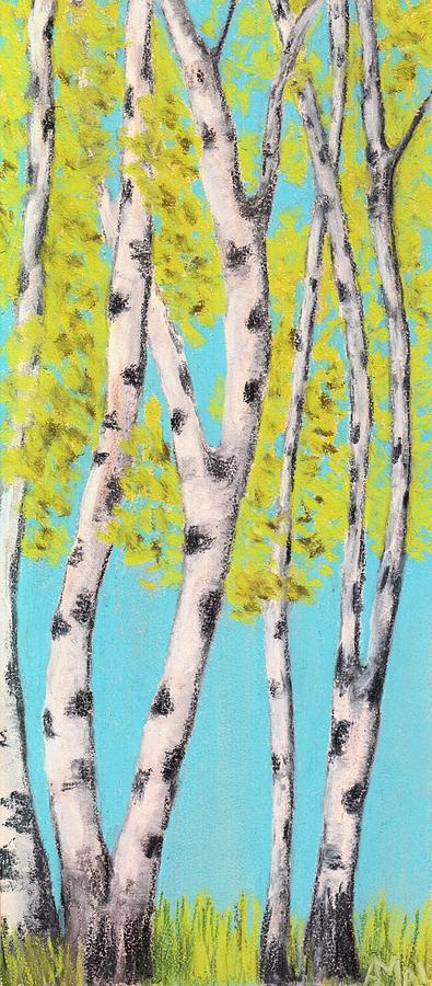 Birch Trees Painting by Anastasiya Malakhova
