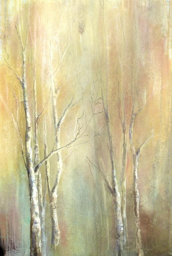 Tree Painting - Birch Trees by Karen Hale