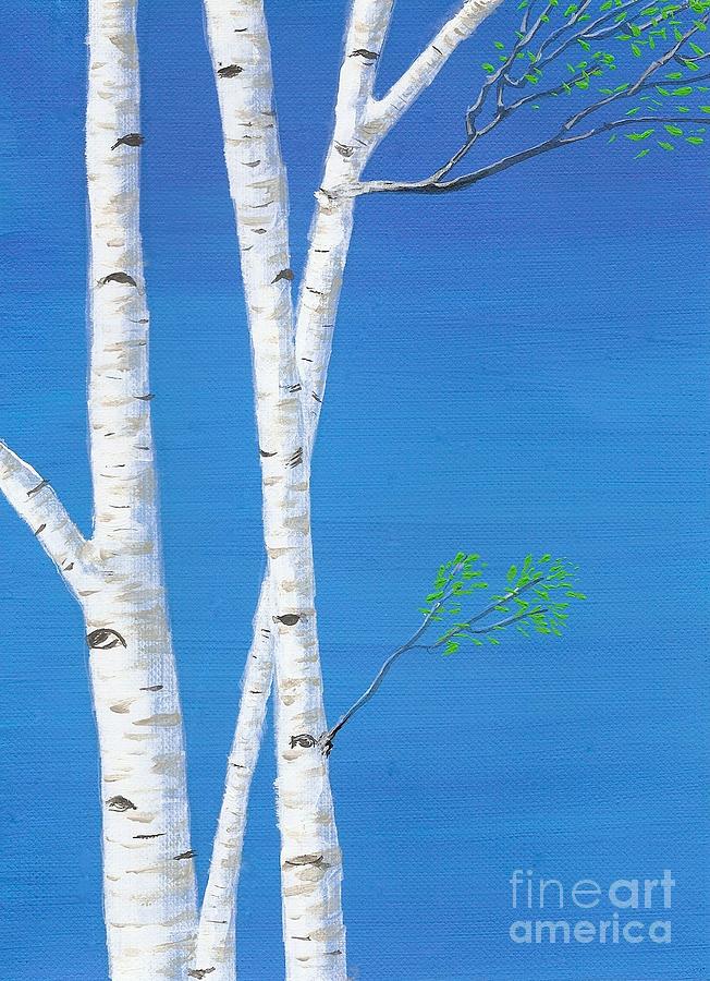 Birch Trees Painting by Mary Scott