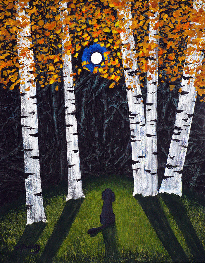 Black Painting - Birch Trees by Todd Young Black Painting - Birch Trees by Todd Young