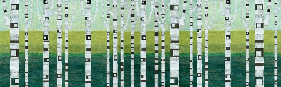 Birches at the Beach Painting by Michelle Calkins