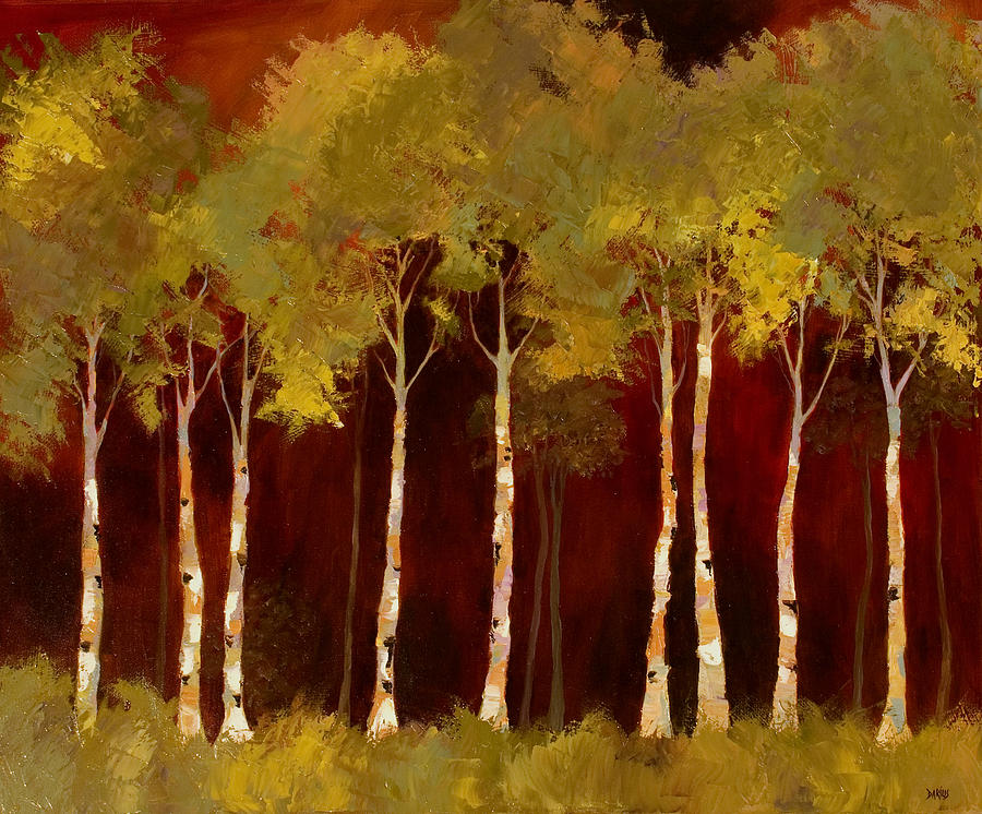 Birches Three Painting