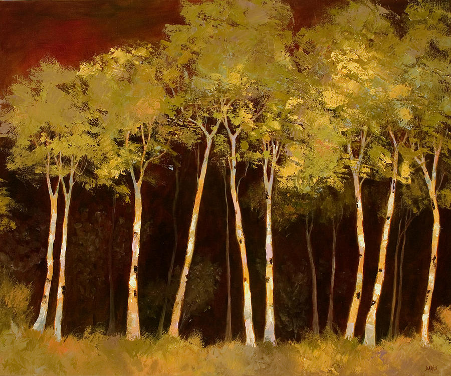 Birches Two Painting