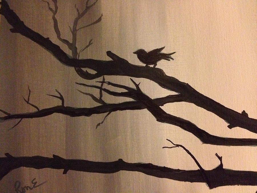 Bird At Twilight Painting by Ronnie Egerton