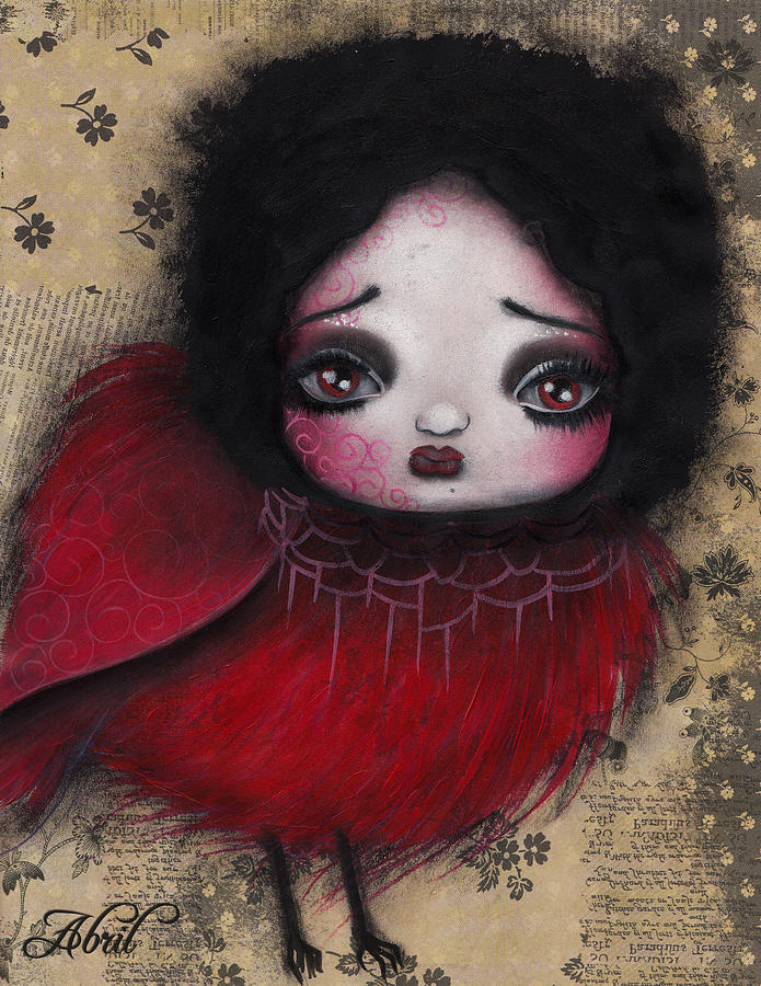 Bird Girl #1 Painting by Abril Andrade