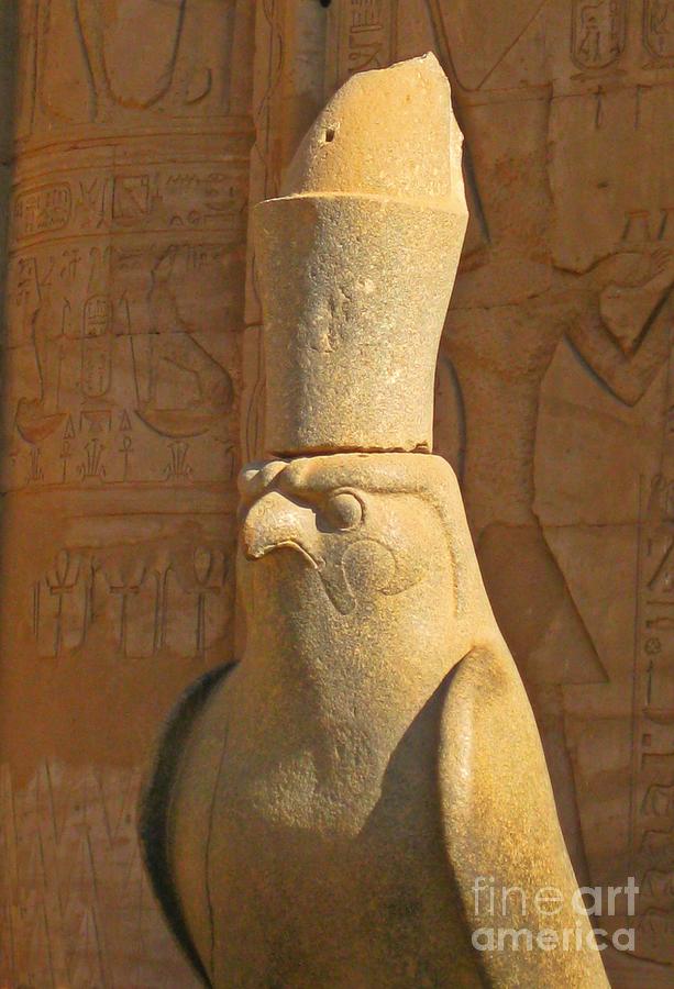 Columns Photograph - Bird God Egypt by John Malone