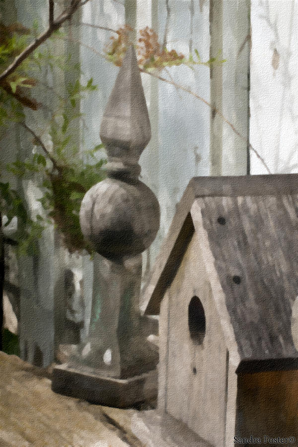 Summer Photograph - Bird House Garden Art by Sandra Foster
