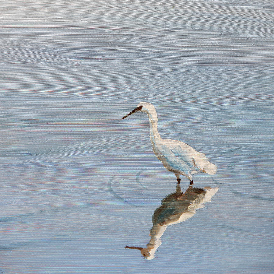 Bird in a Pond Painting by Masha Batkova