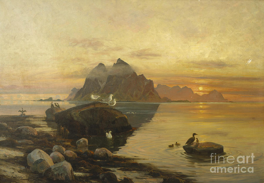 Bird life Painting by Thorolf Holmboe