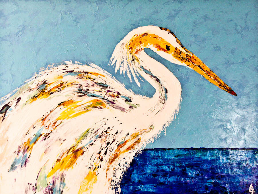 Bird Painting by Maria Iurescia