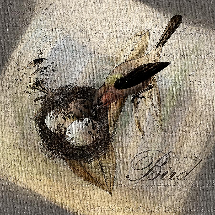 Bird Nest - sp11ac02 Digital Art by Variance Collections