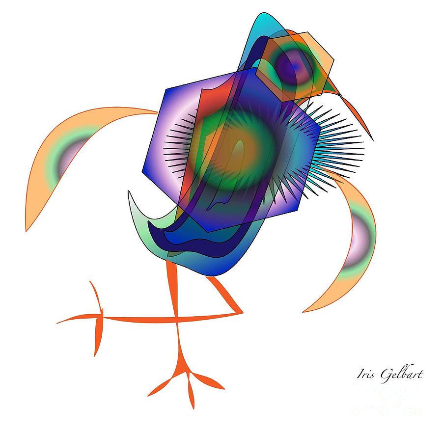 Bird of a different colour Digital Art by Iris Gelbart