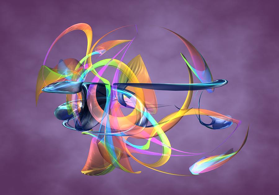 Abstract Digital Art - Bird-Of-Paradise - Abstract by Louis Ferreira