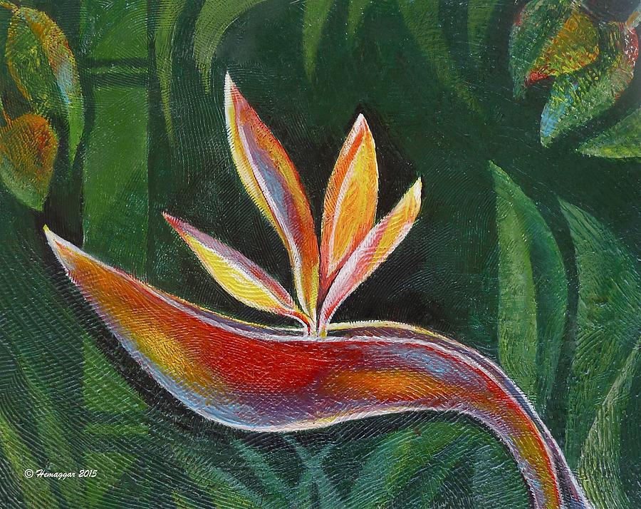 Tulip Painting - Bird of Paradise in paradise by Hemu Aggarwal