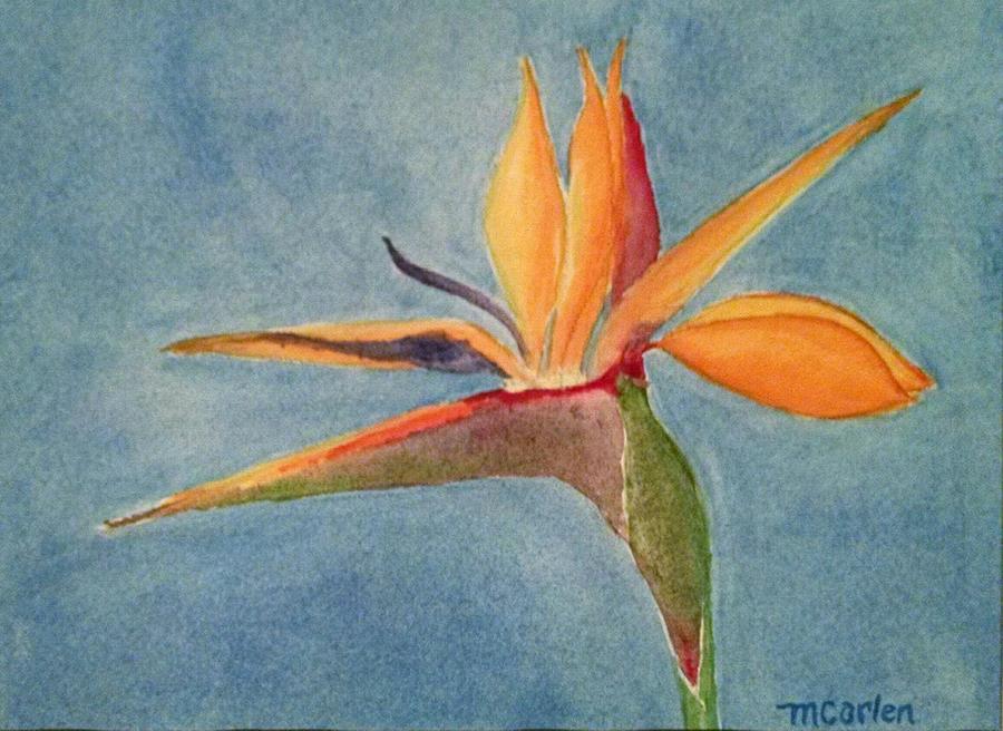 Bird of Paradise Painting by M Carlen