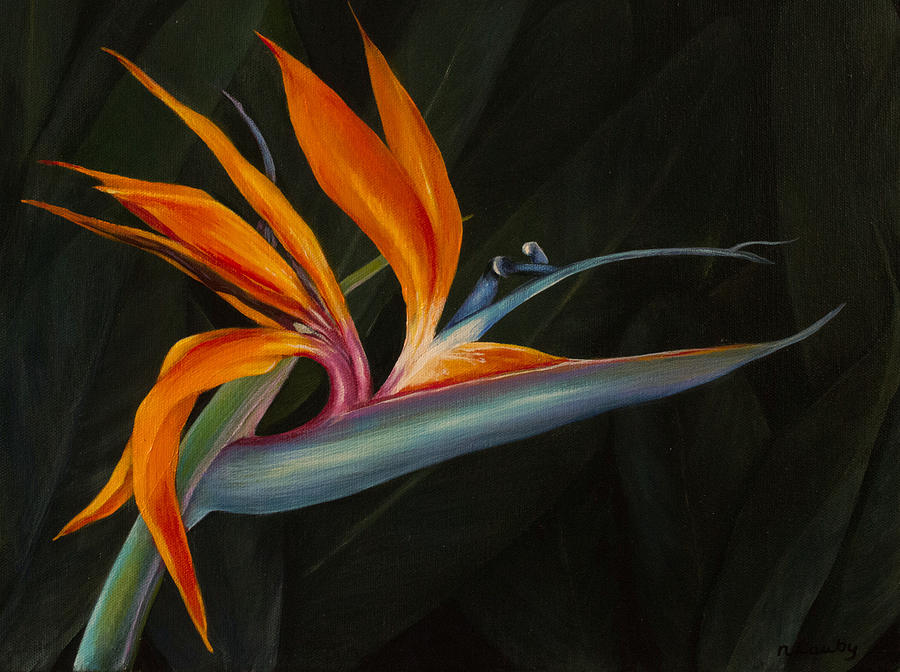 Bird of Paradise Painting by Nancy Lauby