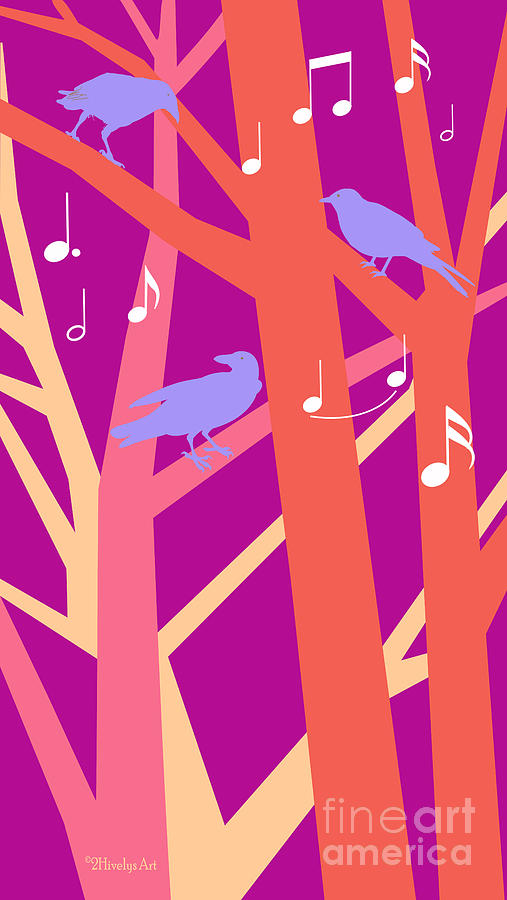 Bird Painting - Bird Song by Two Hivelys
