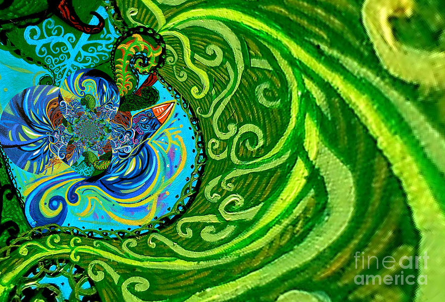 Nature Painting - Bird Song Swirl by Genevieve Esson