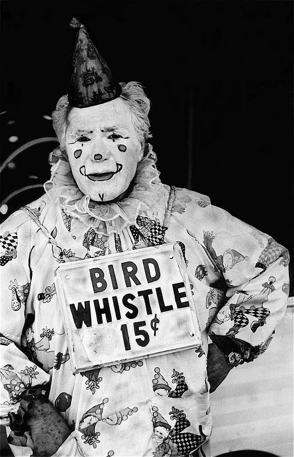 Bird whistle clown traveling carnival Helldorado Days Tombstone Arizona 1970 Photograph by David Lee Guss