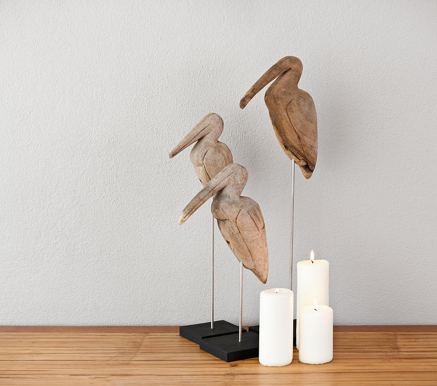 Birds and candles Photograph by U Schade