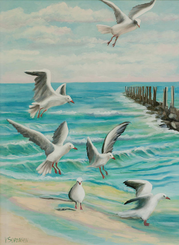 Birds dance Painting by Vera Sorensen - Fine Art America