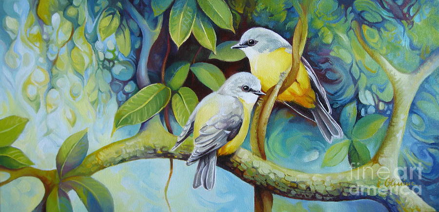 Birds Painting by Elena Oleniuc