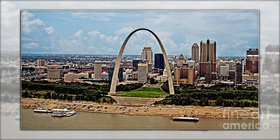 St. Louis Photograph - Birds Eye view of St.Louis  by Walter Herrit