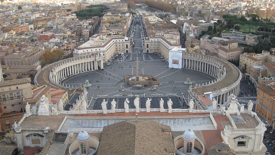 Birds eye view of the Vatican Photograph by Catie Canetti
