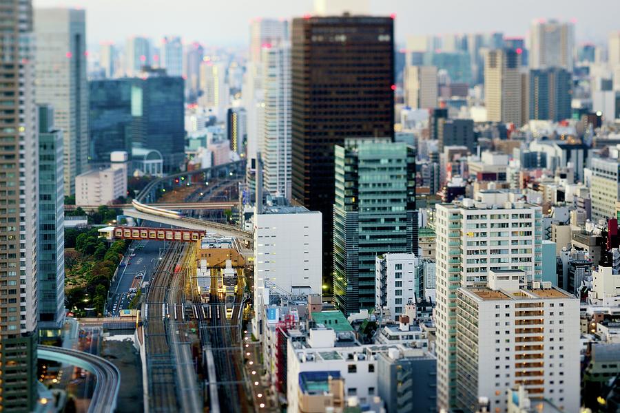 Birds Eye View Of Tokyo Cityscape Photograph by Vladimir Zakharov