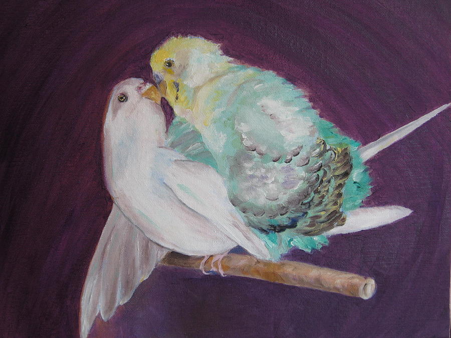 Birds in Love Painting by Lisa Boyd
