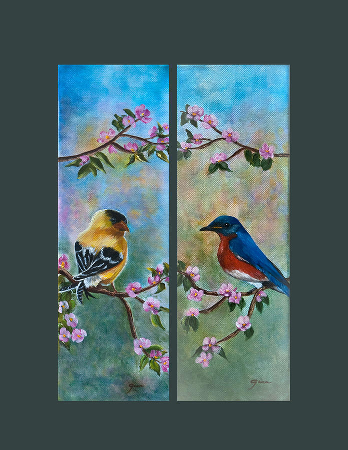 Birds In Paradise Painting by Gina Cordova