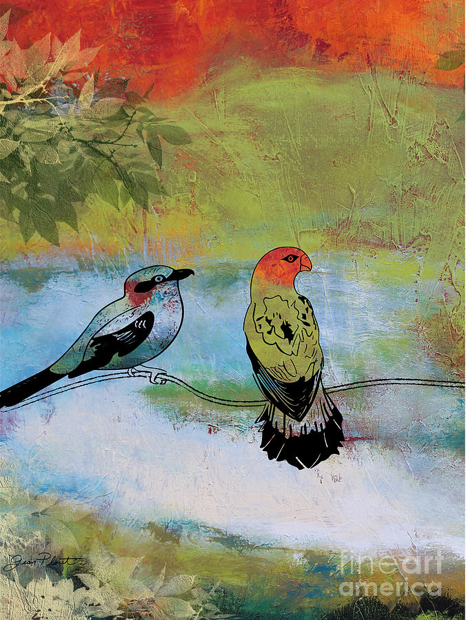 Birds in the Valley-A Painting by Jean Plout