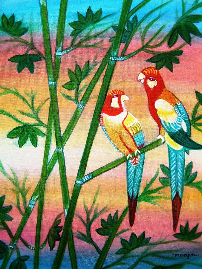 Birds in Paradise Painting by Manjiri Kanvinde