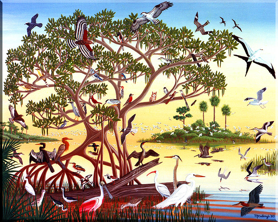 Birds of South Florida filtered Painting by Duane McCullough