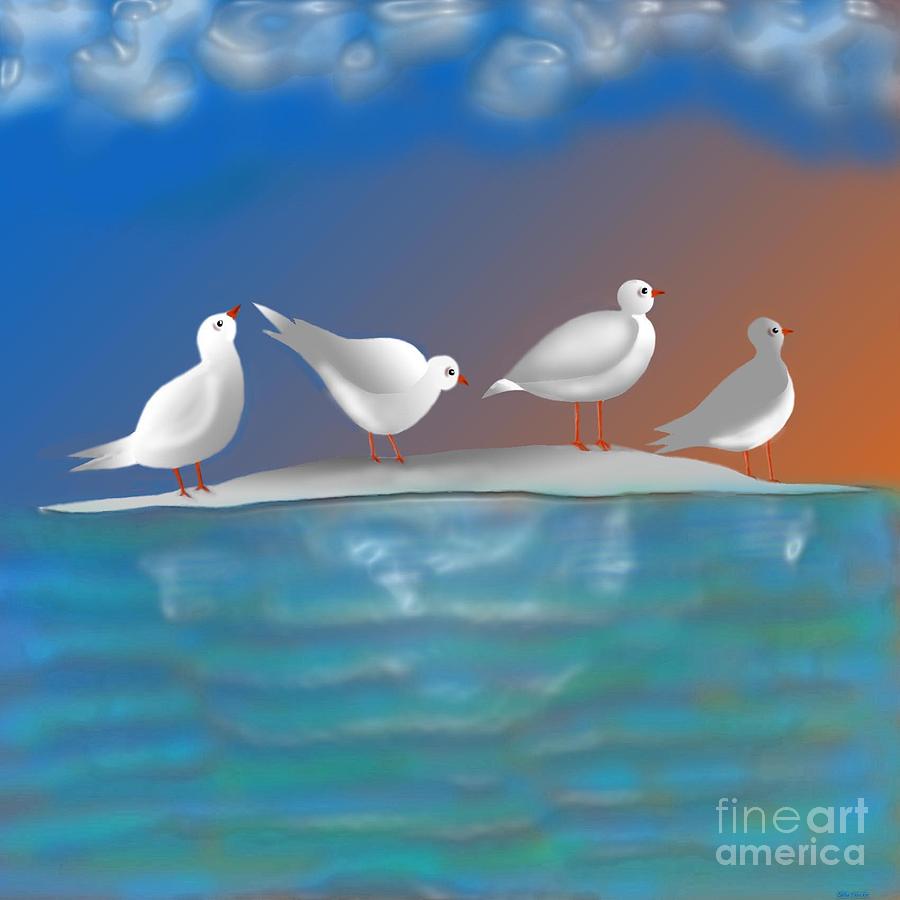Birds Of Summer Breeze Digital Art by Latha Gokuldas Panicker