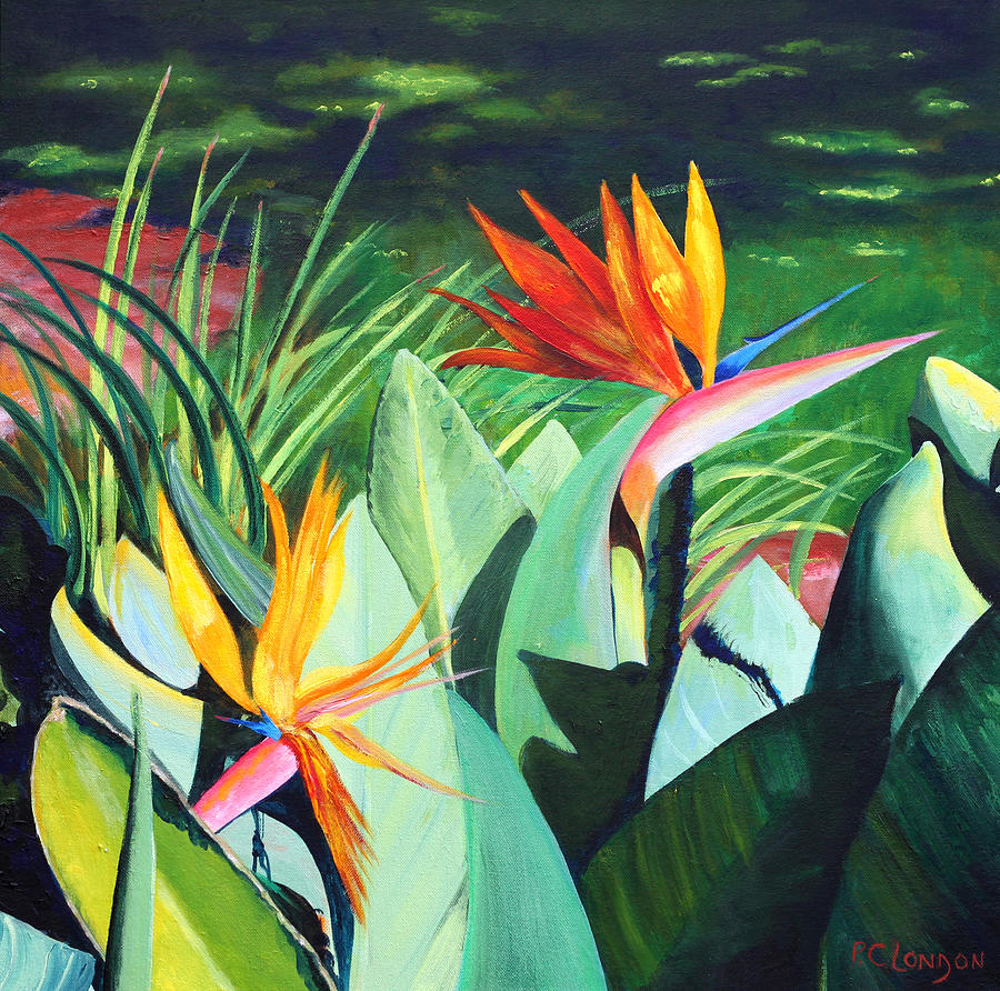 Birds...in Paradise Painting by Phyllis London