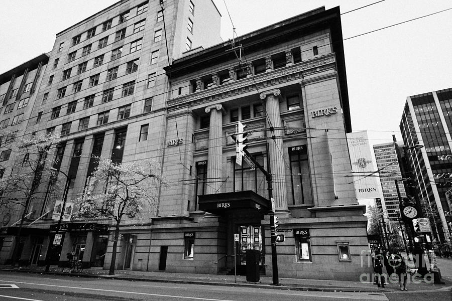 City Photograph - birks place originally the commerce bank hastings west Vancouver BC Canada by Joe Fox