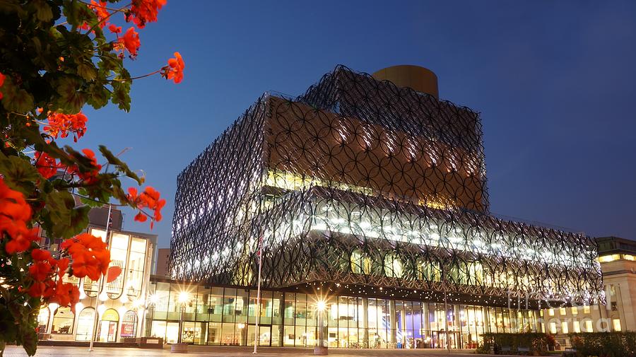 Birmingham Library By Night Photograph