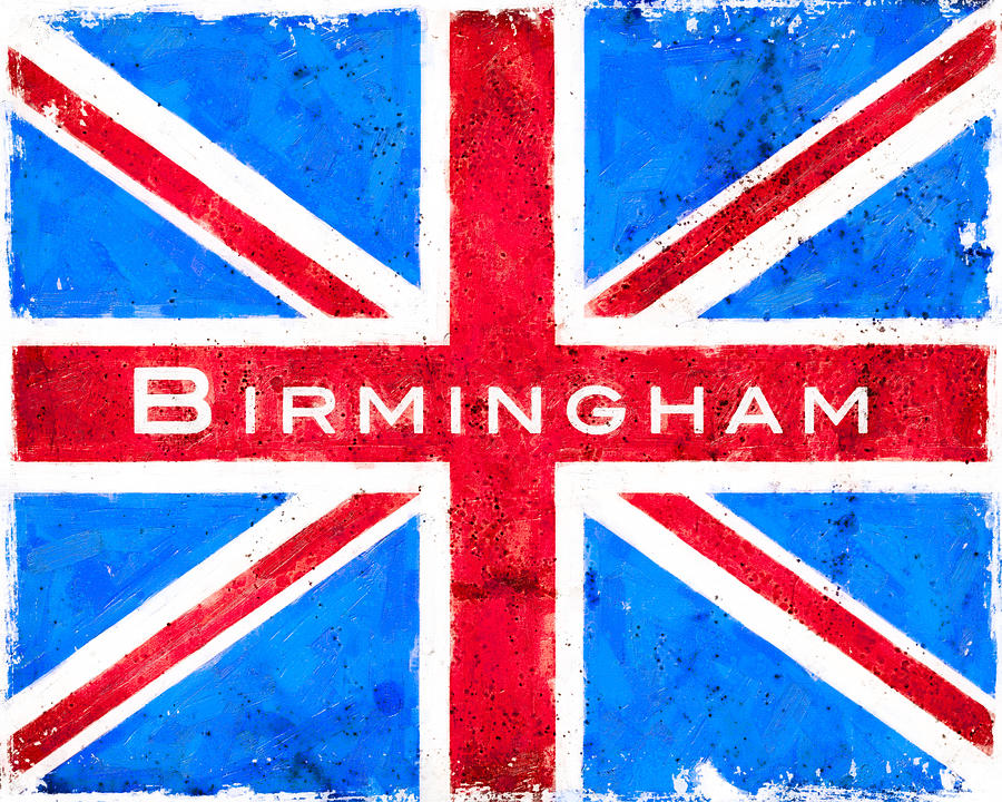 Birmingham Vintage Union Jack Flag Digital Art by Mark E Tisdale
