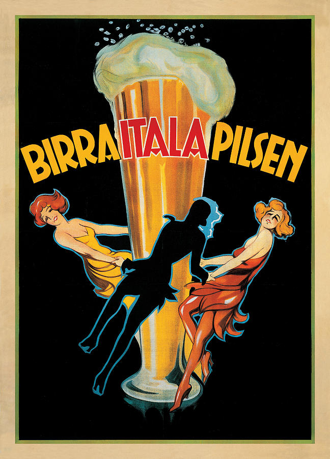 Birra Itala Pilsen 1920 ca Painting by Anonymous