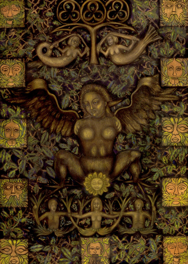 Birth of the Greenman Mixed Media by Diana Perfect