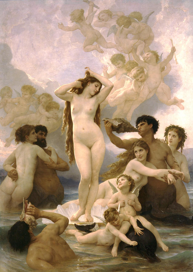 Nude Digital Art - Birth of Venus by William Bouguereau