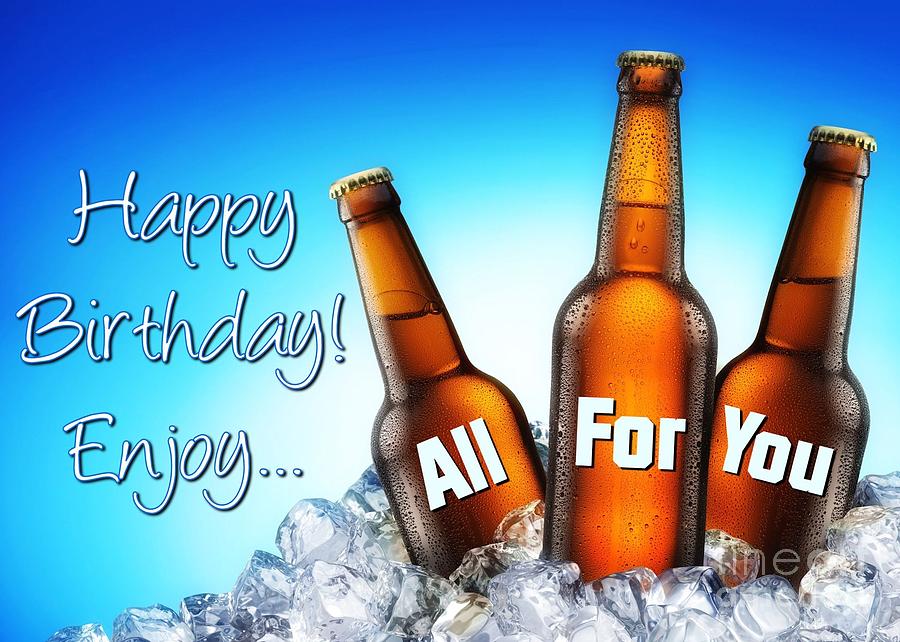 happy birthday wallpaper hd with beer