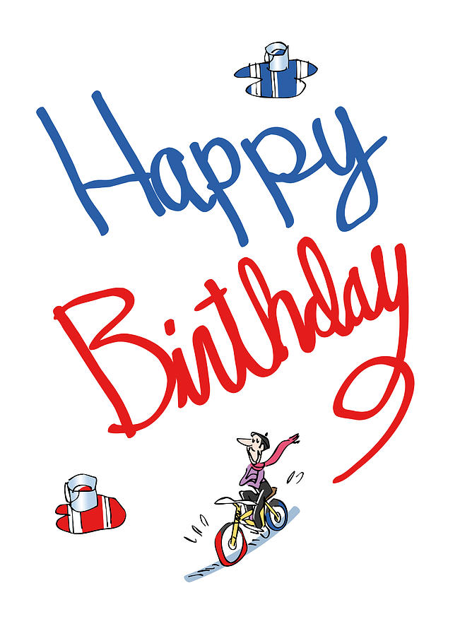 Birthday Bicycle Painter Digital Art by Mark Armstrong